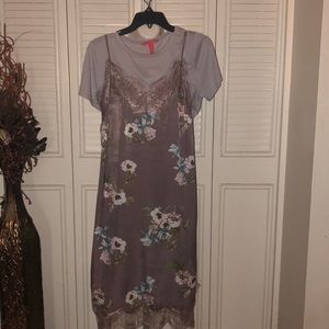 T shirt layered dress